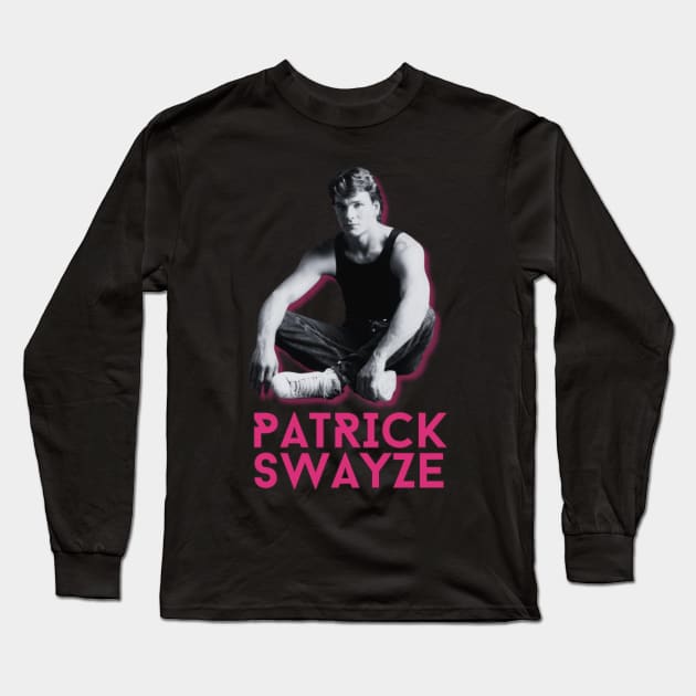 Patrick swayze\\\original retro fan art Long Sleeve T-Shirt by MisterPumpkin